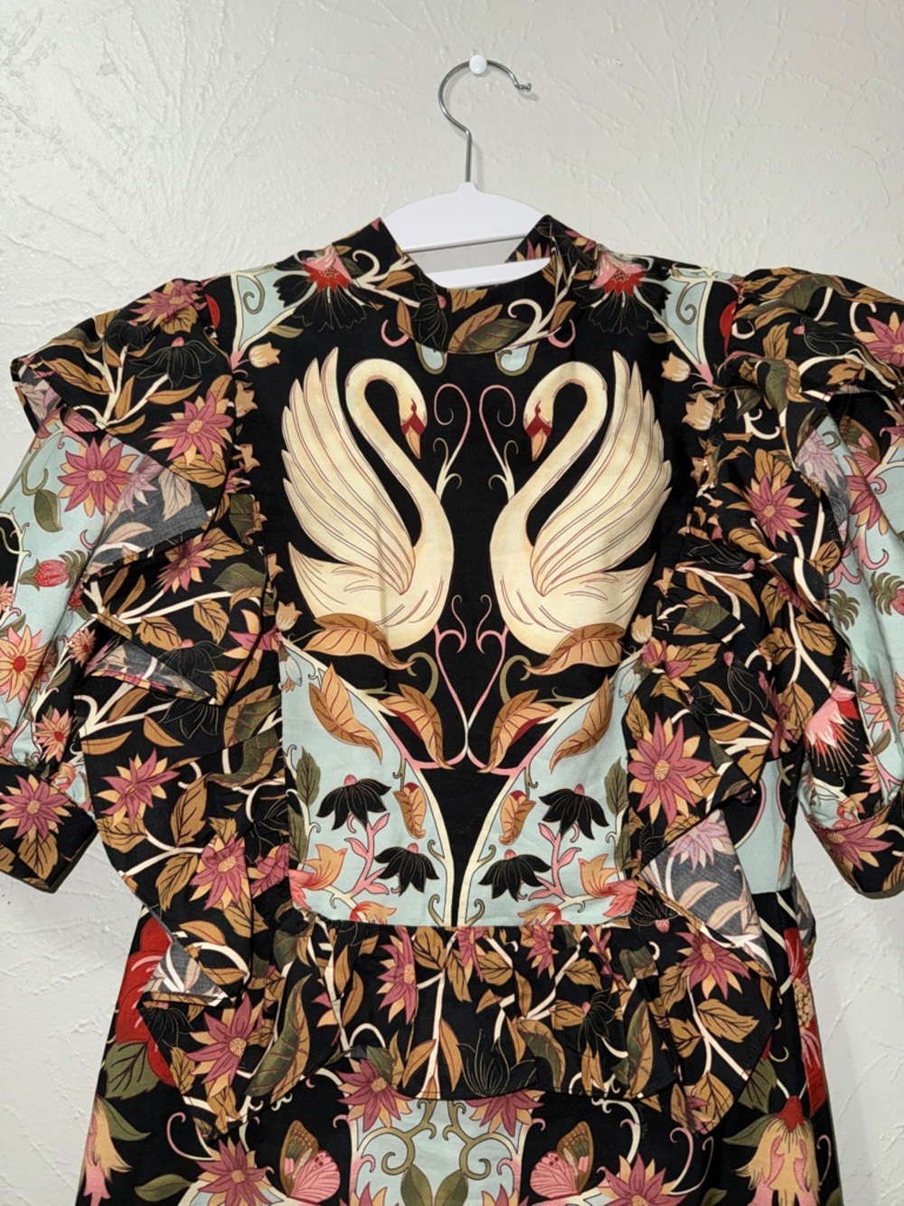 FARM Rio Blue Flowing Beauty Short Sleeve Midi Dress - Picture 5 of 5